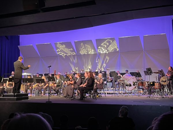 Professor John Ash conducting his final concert at the College of Central Florida.